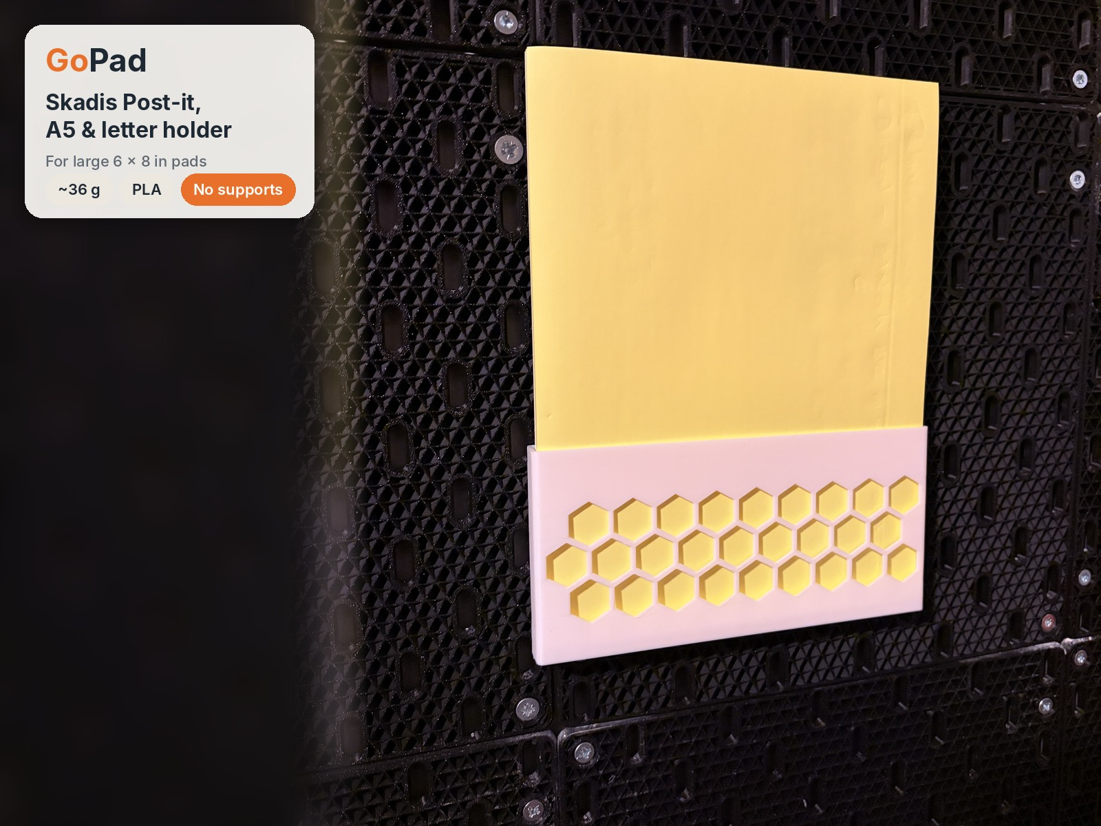 IKEA Skadis Post-it, A5 Notebook & Letter Holder 3D model