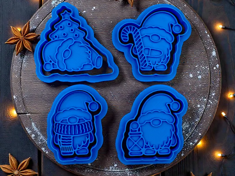 Christmas Elf Cookie Cutter Set 4 Piece Holiday
