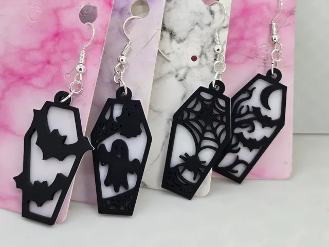 4 Coffin Earrings