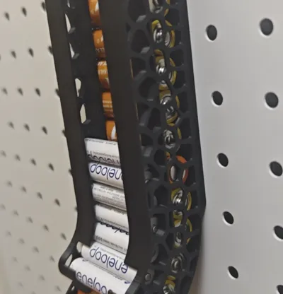 AA+AAA Battery dispenser for pegboard