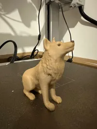 Statuette de loup assis — photo 5