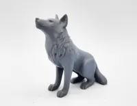 Statuette de loup assis — photo 1