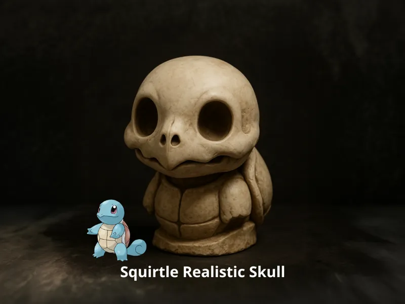 Squirtle (Pokemon) Realistic Skull