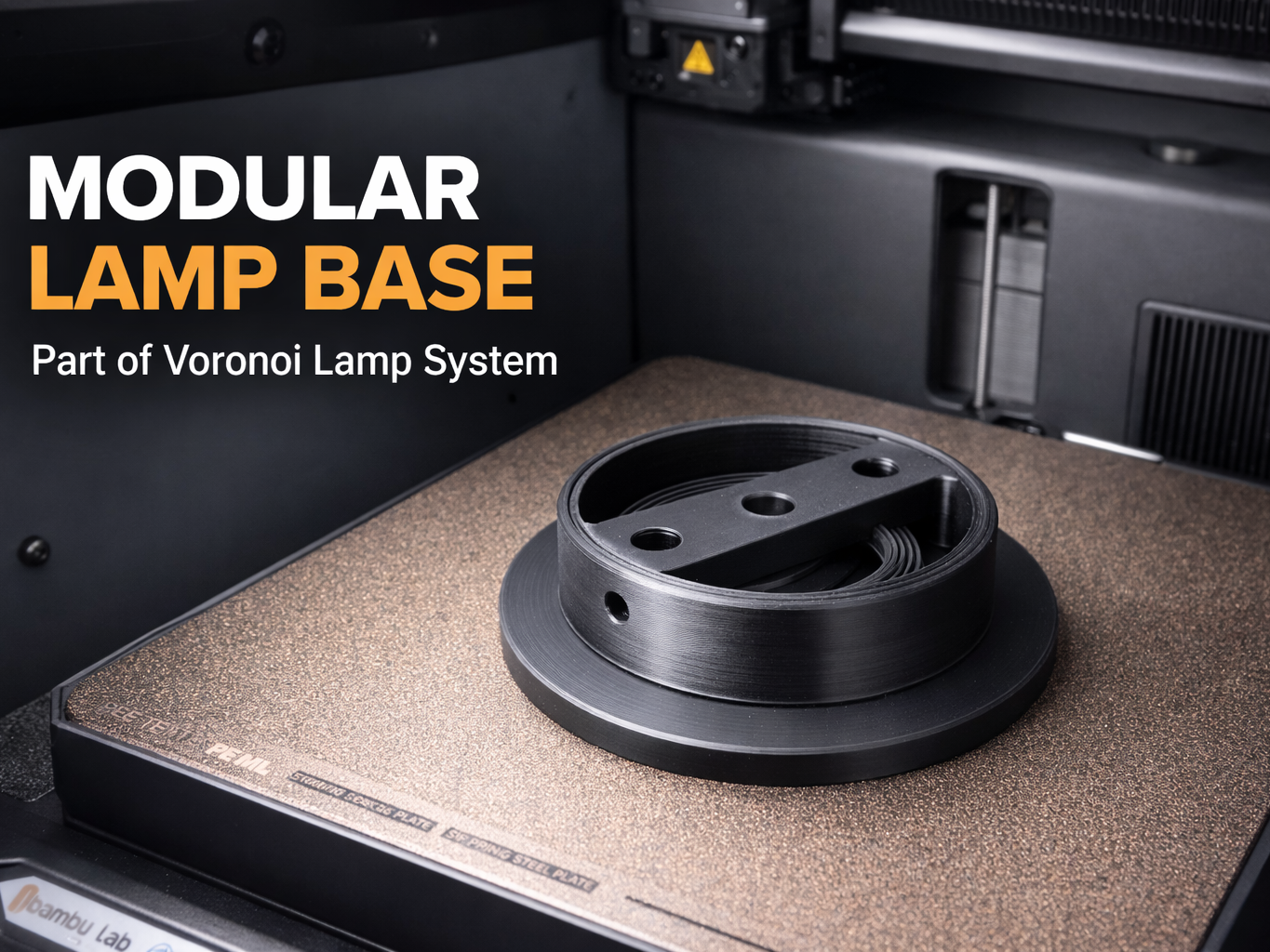 Modular Lamp Base – Part of Voronoi Lamp System 