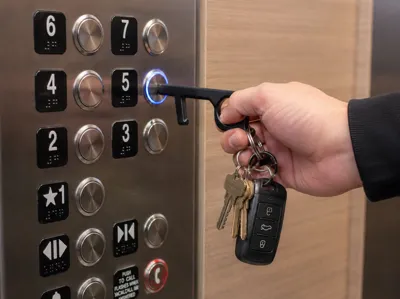 TouchFree EDC Door Opener, Button Pusher & Hook