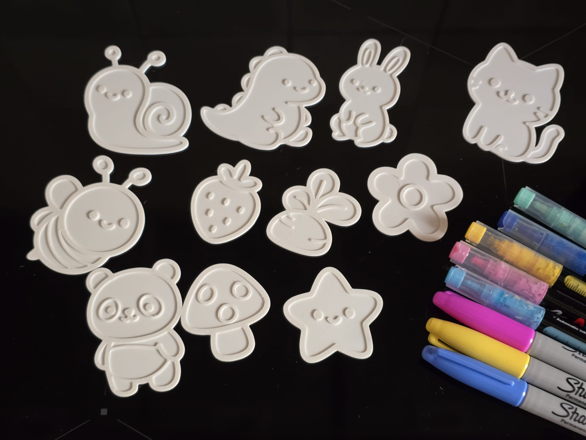 Cute Spring Summer Coloring Animal Set