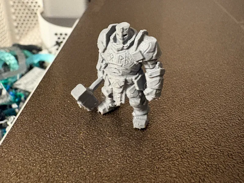 Stone Knight with Hammer Miniature (Pre-Supported)