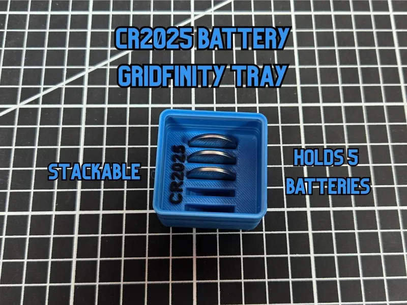 CR2025 Battery Gridfinity Bin (1x1x4)