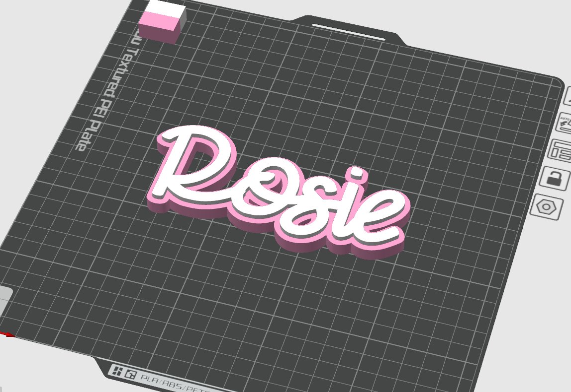 Miniatura 2 do modelo 3D Custom 2-Layer Name Sign