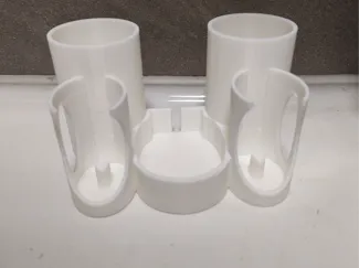 Oral-b holder for two toothbrushes and tootpaste