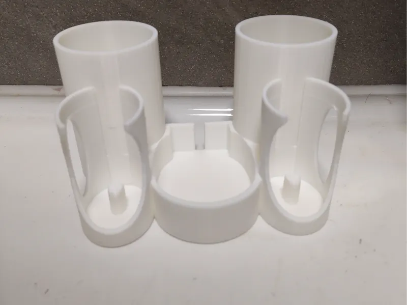 Oral-b holder for two toothbrushes and tootpaste