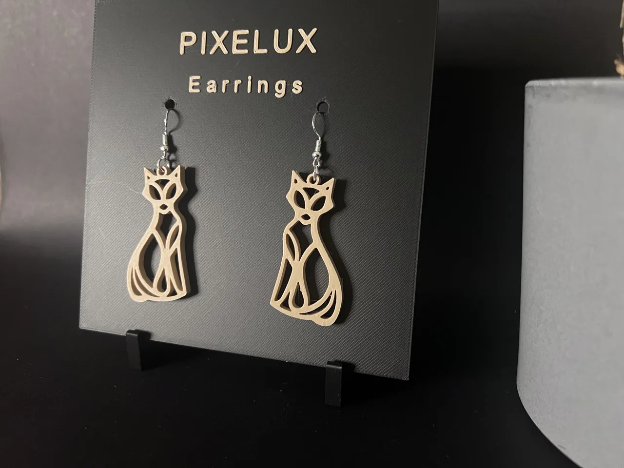Minimalist Cat Earrings view 2