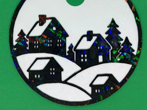 Winterdorf-Anhänger – Deko für Weihnachten /Winter