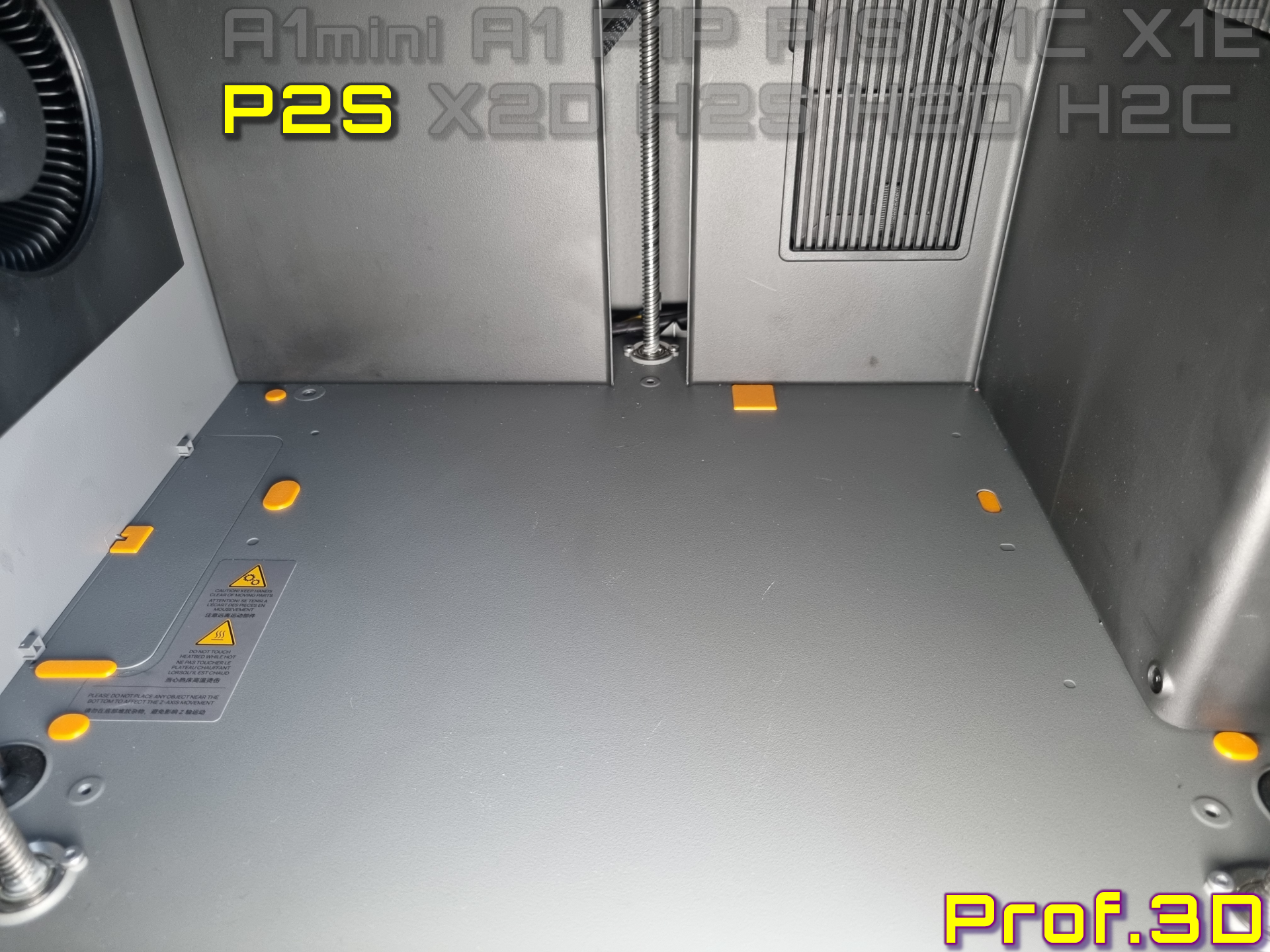 P2S Build Chamber Bottom Holes Cover ⧸ Plug'n Play