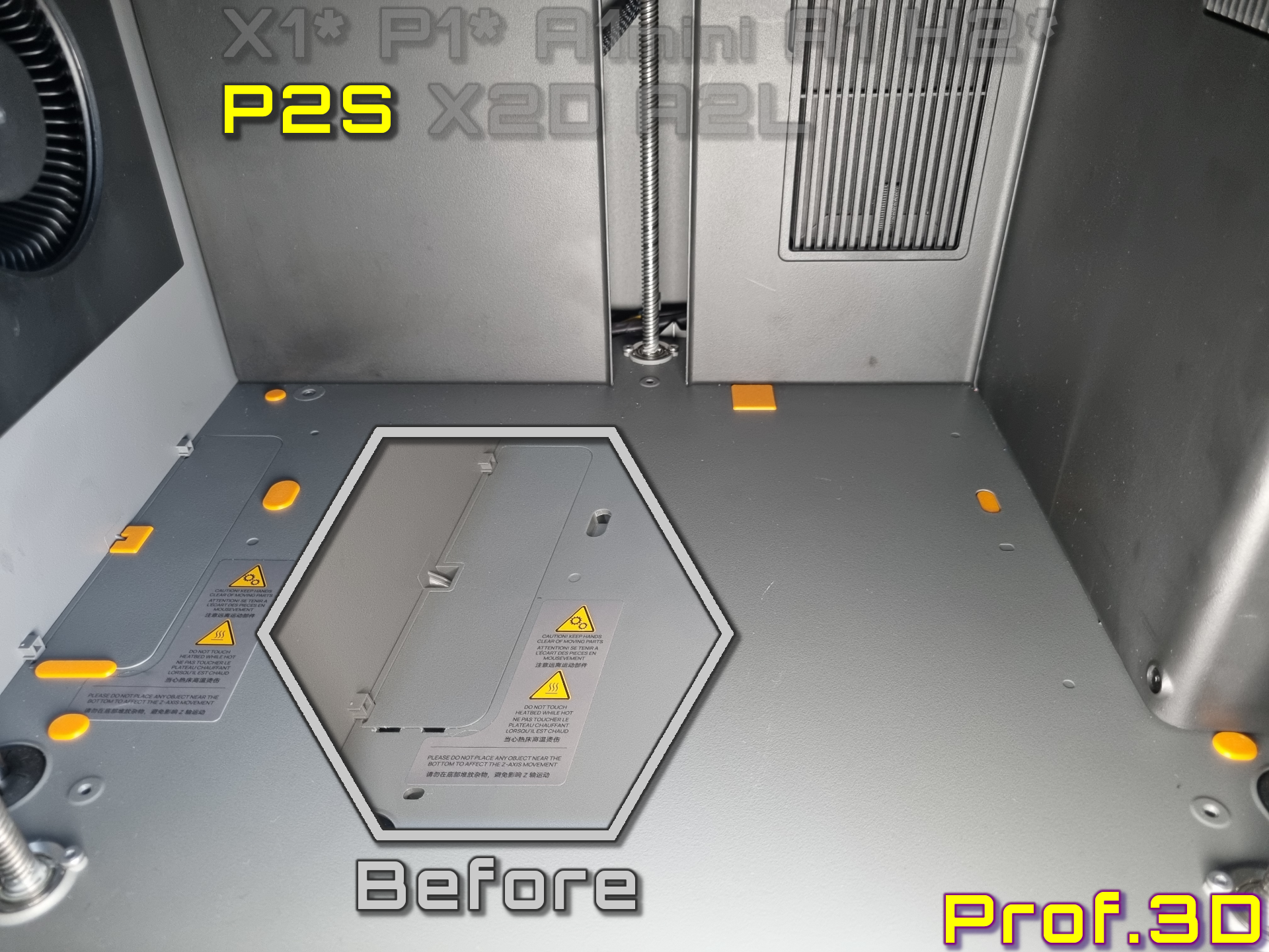 P2S Build Chamber Bottom Holes Cover ⧸ Plug'n Play