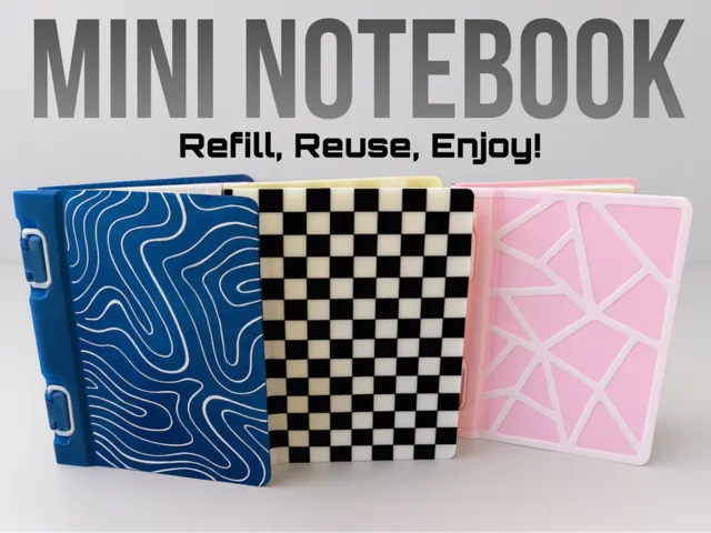 Miniature Reusable Notebooks - Modern Designs Set
