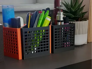 Triangular lattice desk organizer, stack together