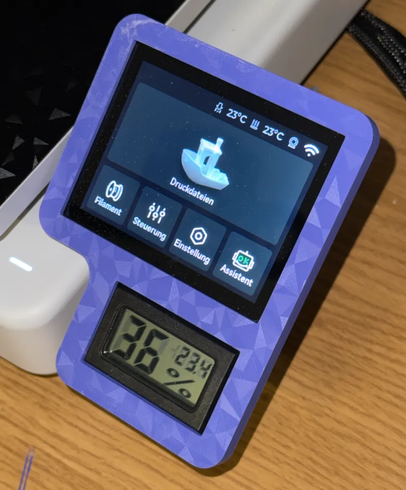 BambuLab A1 Screensaver with Temp Sensor