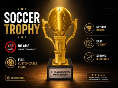 Roman Style Soccer Trophy