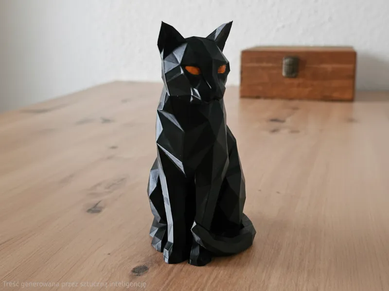 Low Poly Black Cat (91g only!)