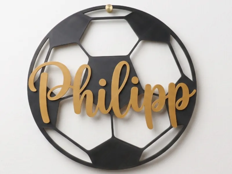 Türschild mit Fußball und Name "Philipp"