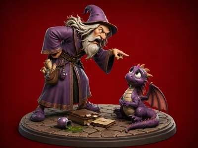 Wizard and Pet dragon