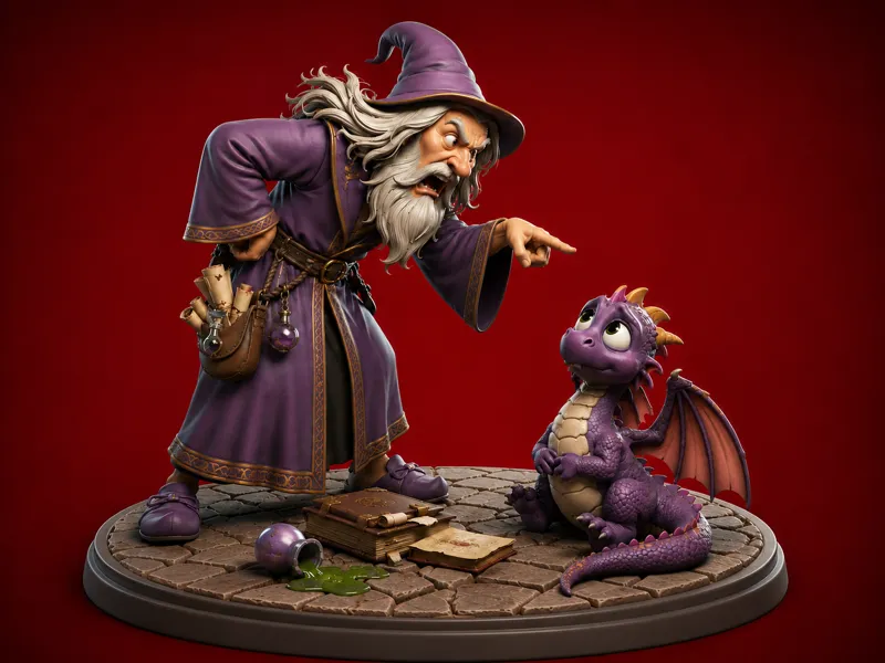 Wizard and Pet dragon