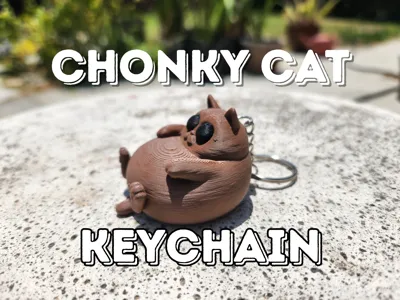 Chonky Cat Keychain