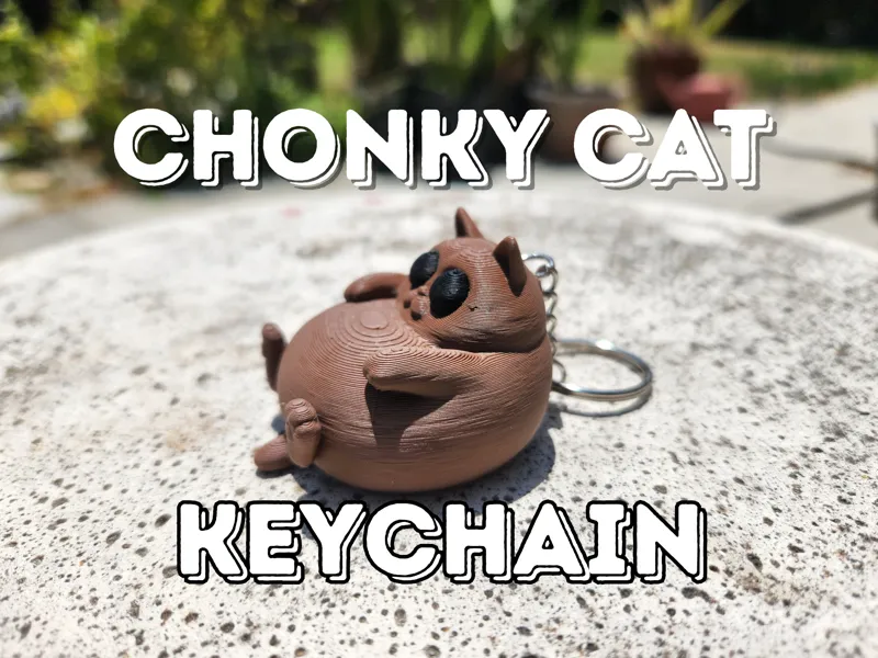 Chonky Cat Keychain