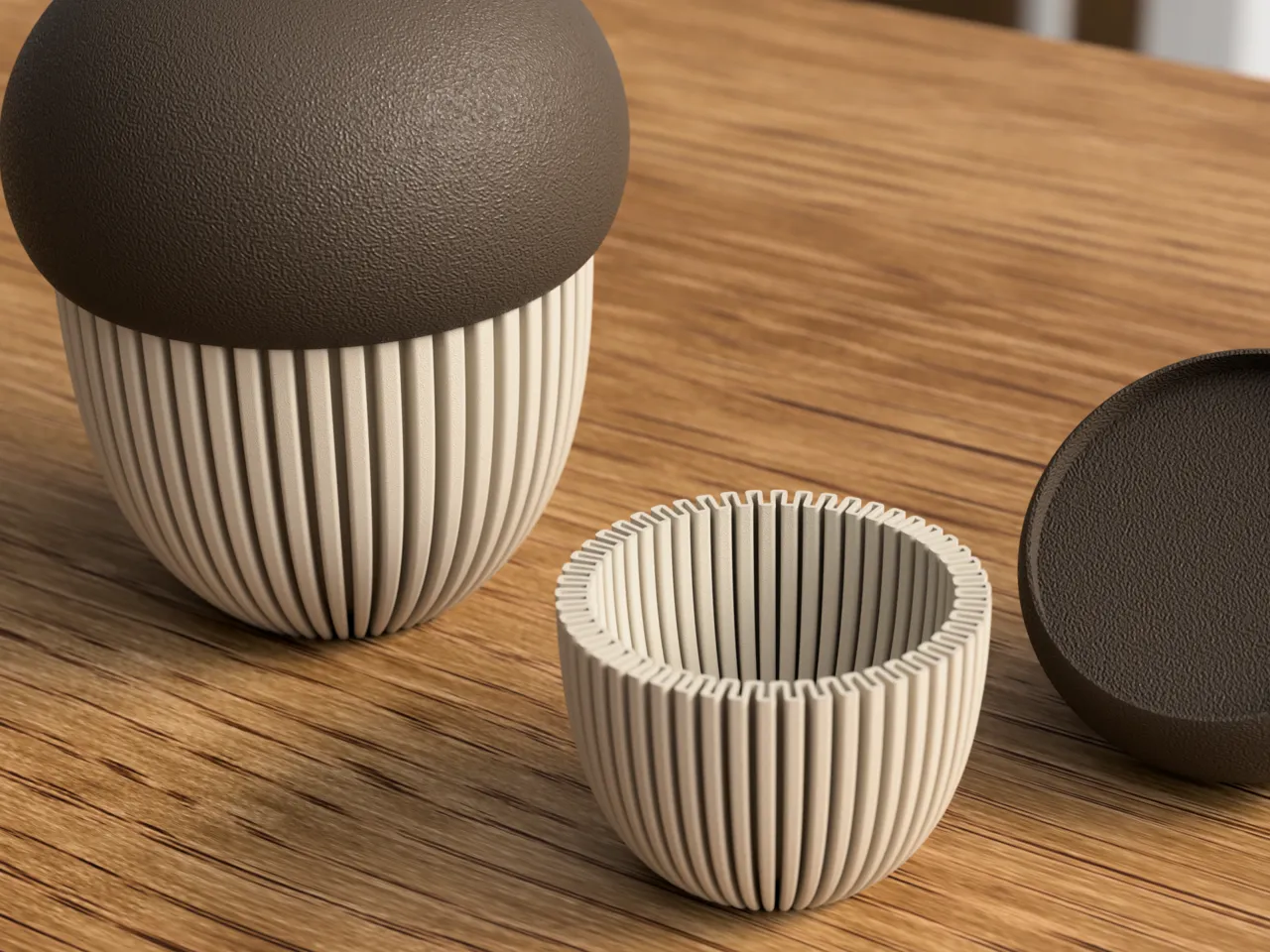 Acorn container decoration (tealight compatible) view 2