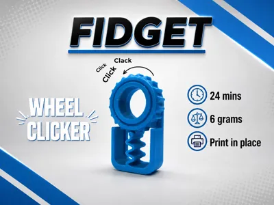 Fidget Wheel Clicker print in place