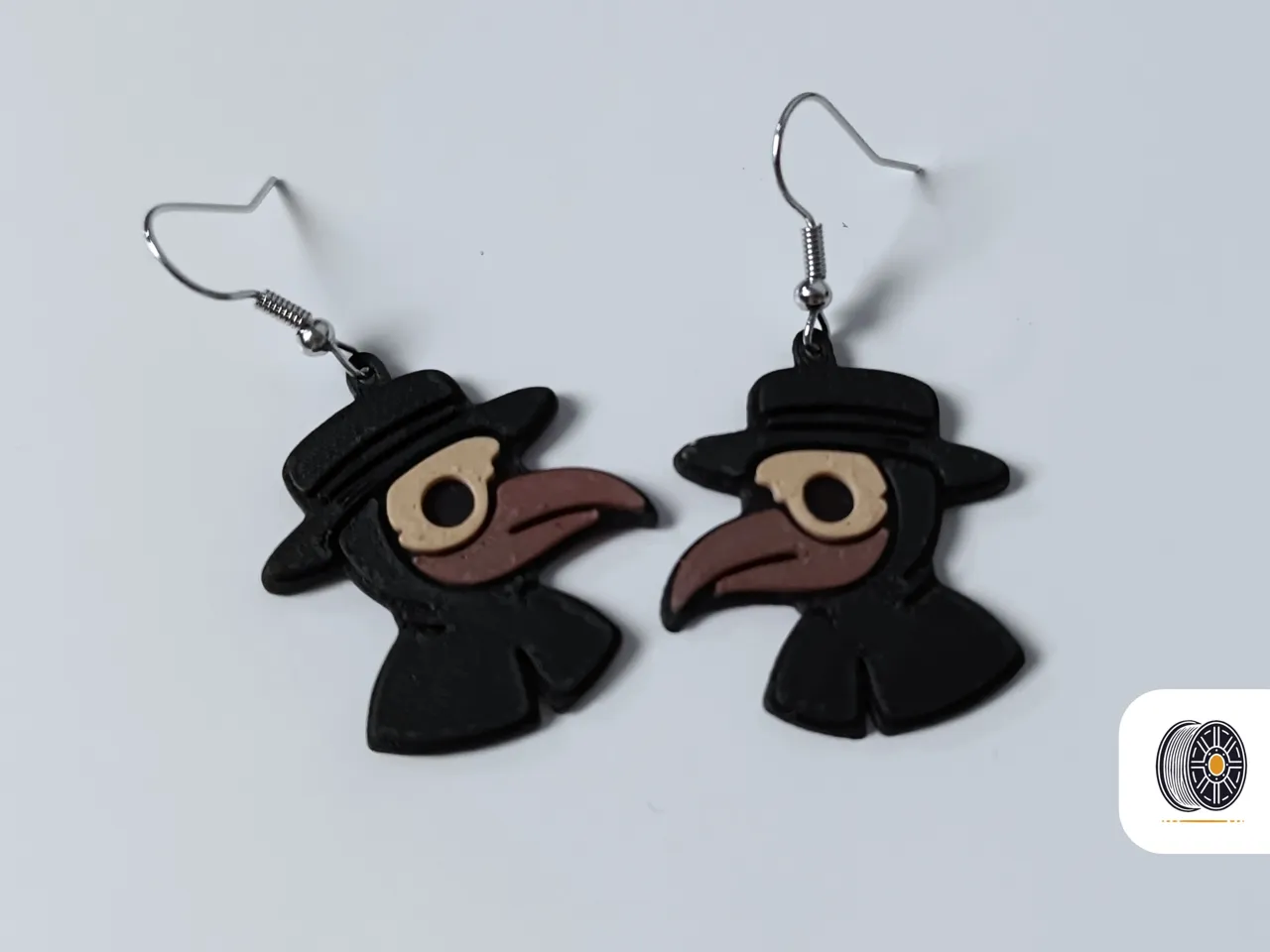Plague Doctor Earrings | Halloween Earring Series view 2