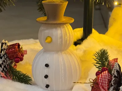 Modern snow-gentleman
