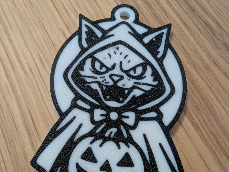 Hallowween cat keychain
