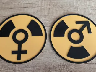 Radiation Gender Symbols – Nuclear Icons