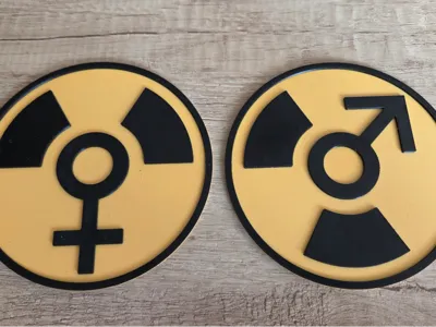 Radiation Gender Symbols – Nuclear Icons