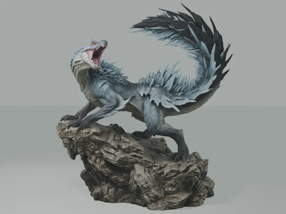 Escenografía en miniatura: Tobi-Kadachi - Monster Hunter Diorama #040. Referencia del modelo original.