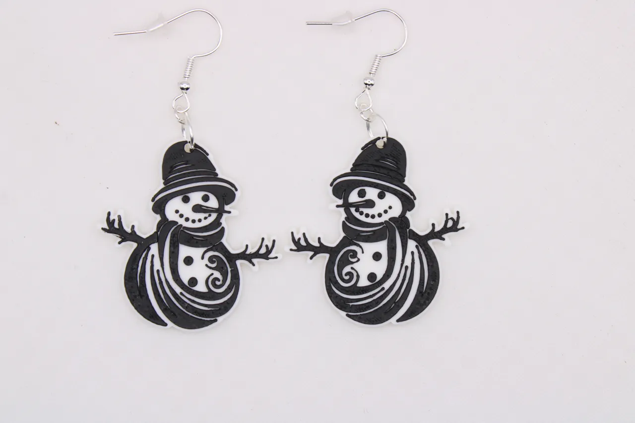 Yetti and snowman Earrings view 4