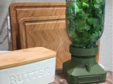 Herb Mason Jar Fridge Storage
