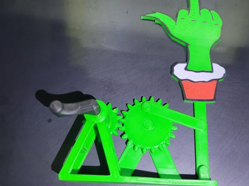 Grinch Middle Finger mechanical wave
