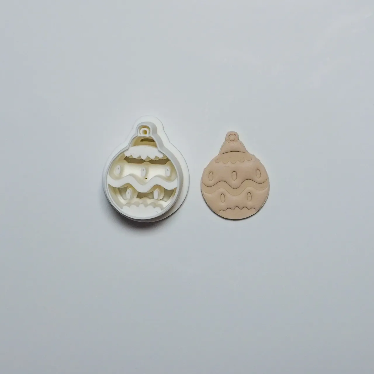Christmas Bauble Polymer Clay Cutter Earrings view 3