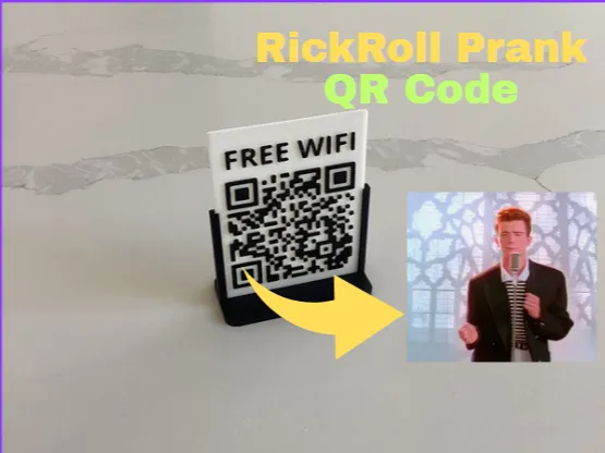 Qr Code Rool Up Rick Roll QR code Prank Sign (No Ads) - Free 3D Print Model - MakerWorld