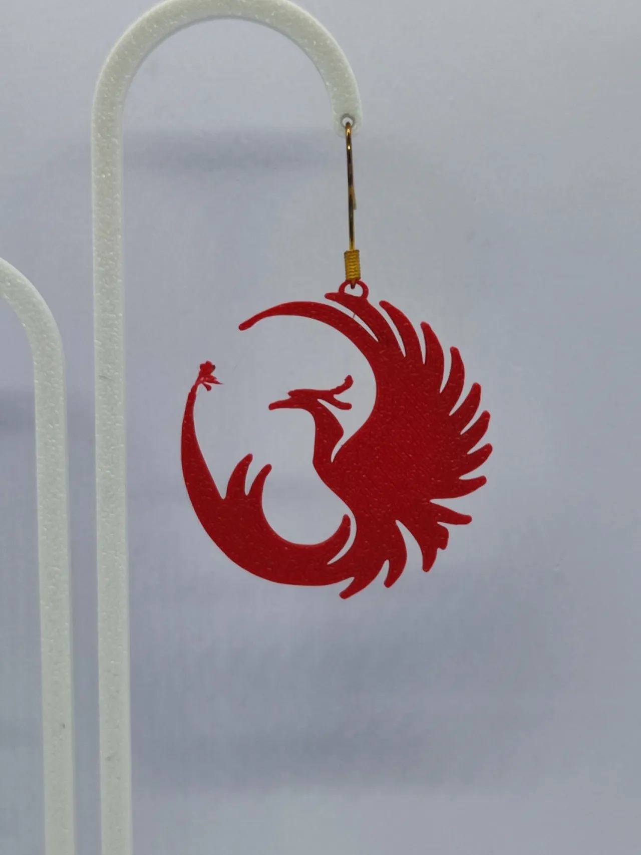 Aretes Fénix Carmesí view 4