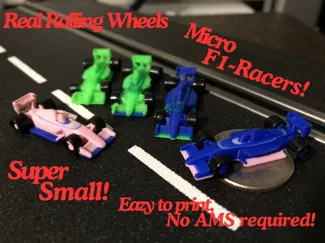 Micro/mini F1 Racers with Rolling Wheels