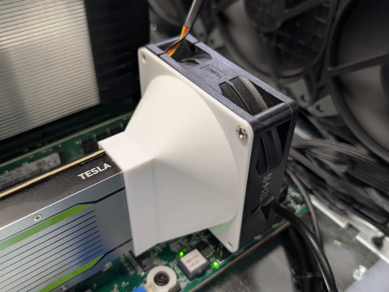 Nvidia Tesla T4 Customizable Fan Shroud Adapter