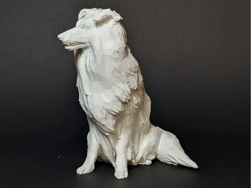 Majestic Rough Collie Dog - 3D Coloring Edition