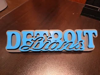 Detroit Lions Word Wall Art