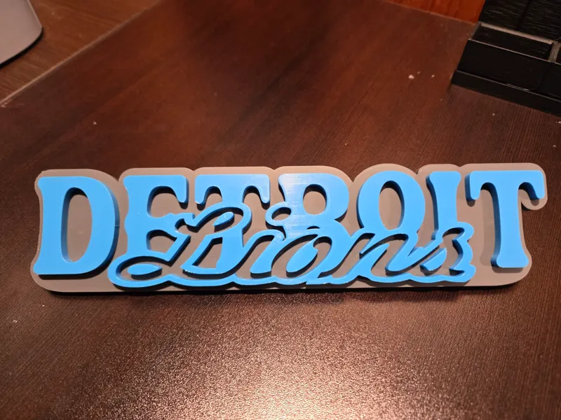 Detroit Lions Word Wall Art
