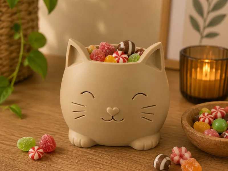 Cute Cat Candy Bowl