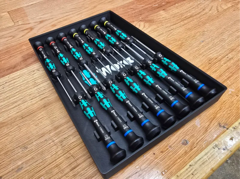 Wera Micro 14-Slot Gridfinity Screwdriver Holder